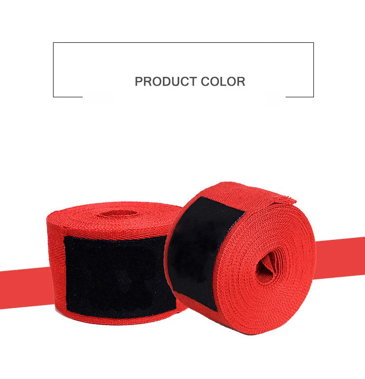 2PCS 1.5/2/3/5M Boxing Training Bandages Cotton Sports Bandages Sanda Kick Boxing Mma Hand Gloves Wraps Belt Boxing Sports Strap