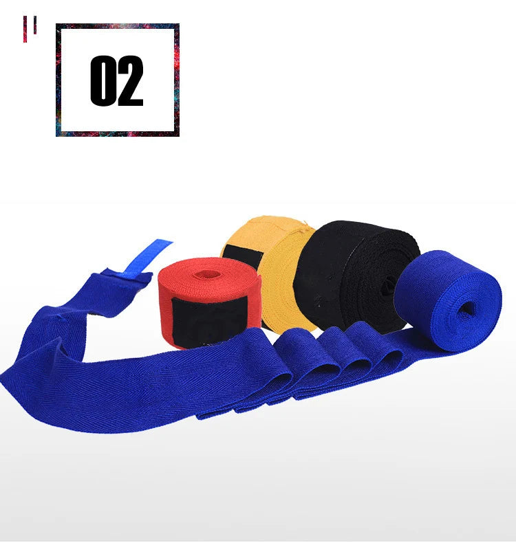 2PCS 1.5/2/3/5M Boxing Training Bandages Cotton Sports Bandages Sanda Kick Boxing Mma Hand Gloves Wraps Belt Boxing Sports Strap
