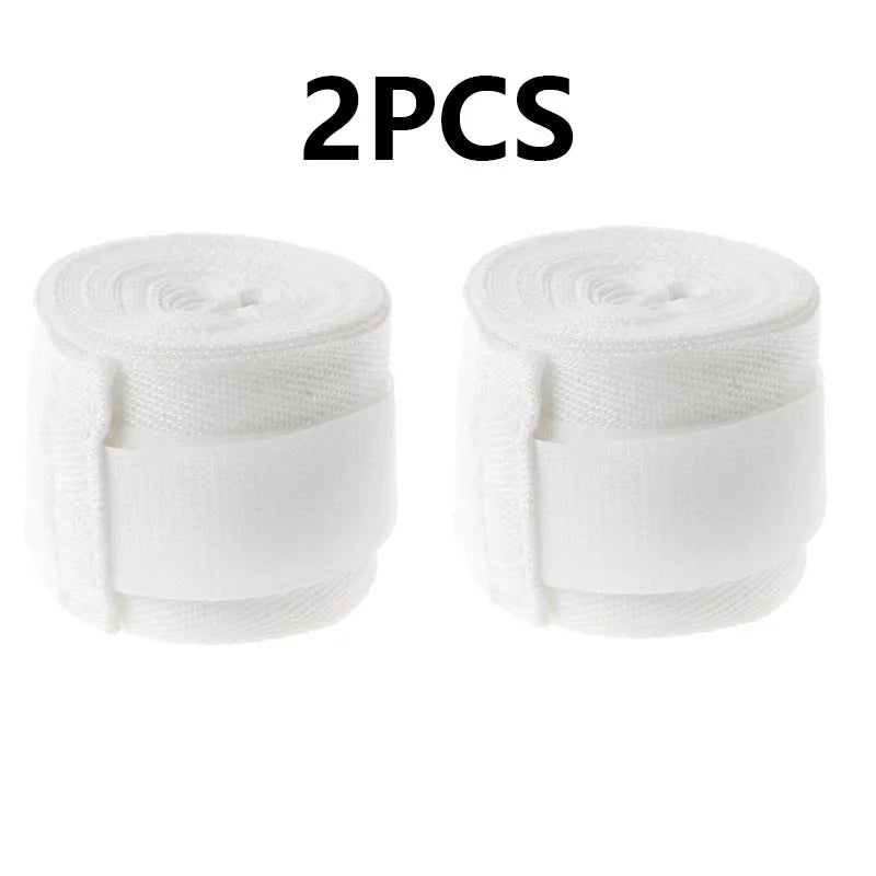 Lot de 2 bandages d'entraînement de boxe en coton (1,5/2/3/5 m) pour le sport, le kickboxing, le MMA et les gants de boxe. Ceinture et sangle de sport incluses.