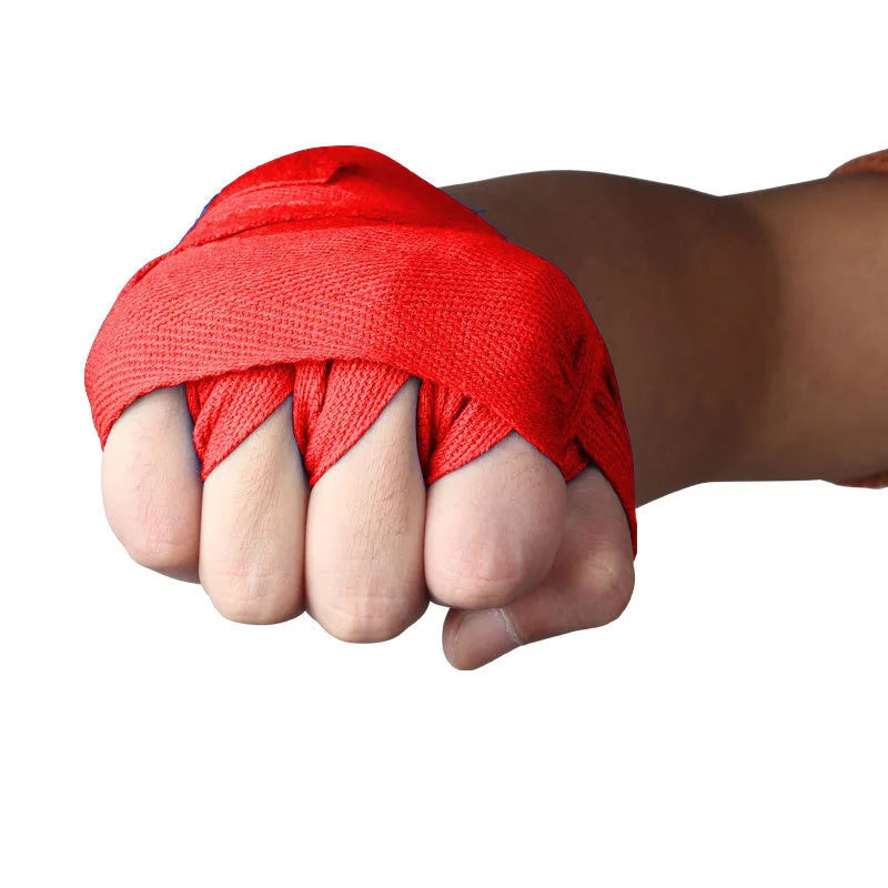 Lot de 2 bandages d'entraînement de boxe en coton (1,5/2/3/5 m) pour le sport, le kickboxing, le MMA et les gants de boxe. Ceinture et sangle de sport incluses.