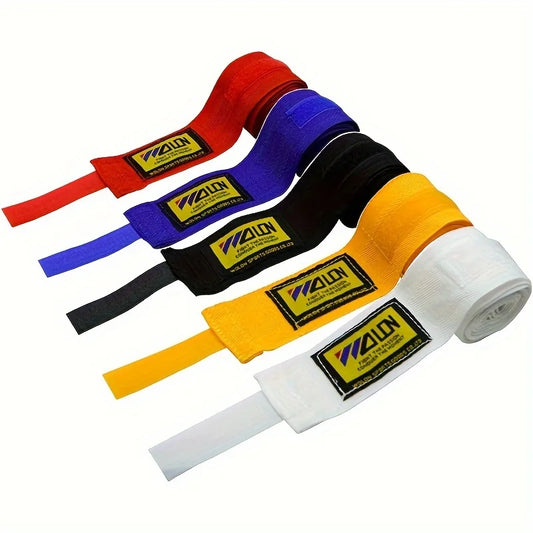 Lot de 2 bandages d'entraînement de boxe en coton (1,5/2/3/5 m) pour le sport, le kickboxing, le MMA et les gants de boxe. Ceinture et sangle de sport incluses.