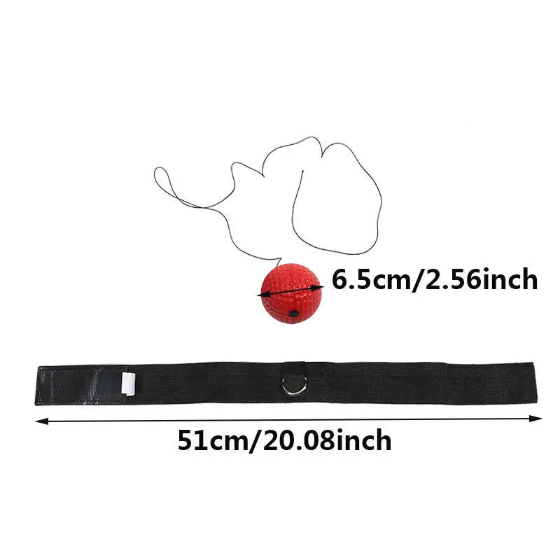 Bandeau élastique et ballon lumineux noir pour la boxe, ballon de vitesse pour adultes et enfants, ballons de réaction et de rebond pour le sport